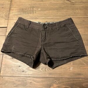 Old Navy Y2K 2000s Preppy Low Rise Cotton Summer Brown Micro Shorts Women 0